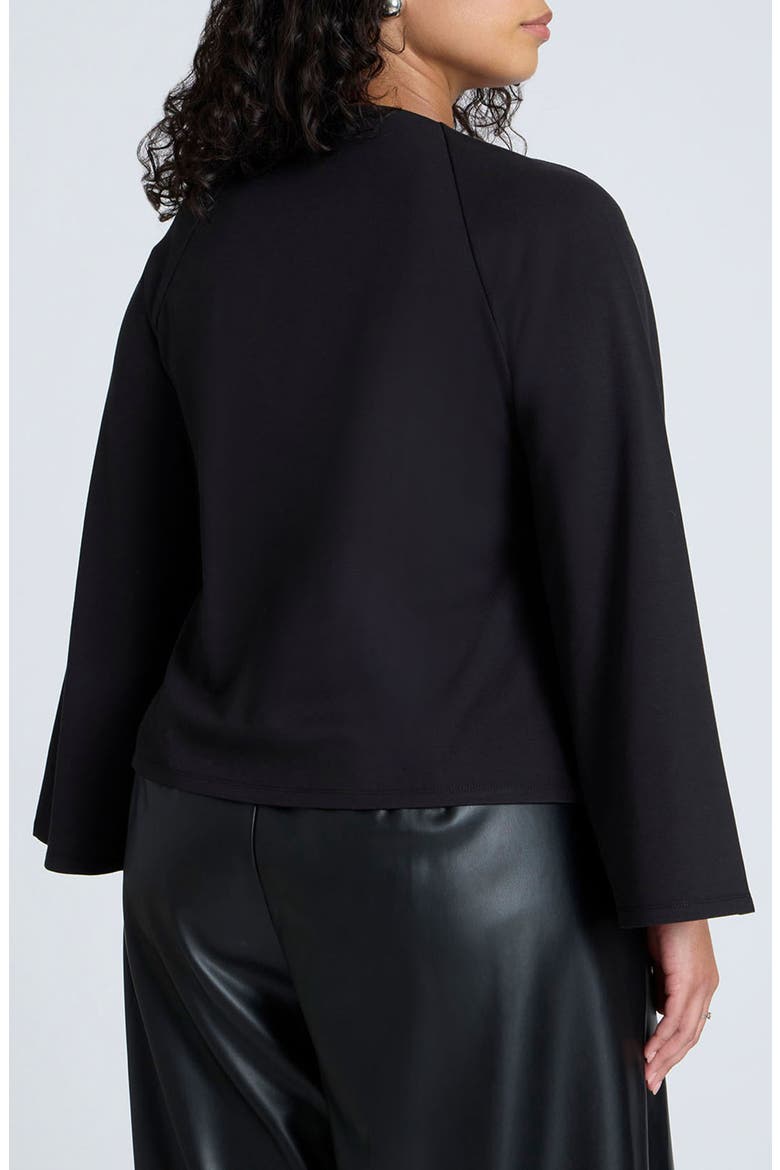Square Neck Seam Detail Top, Alternate, color, BLACK ONYX