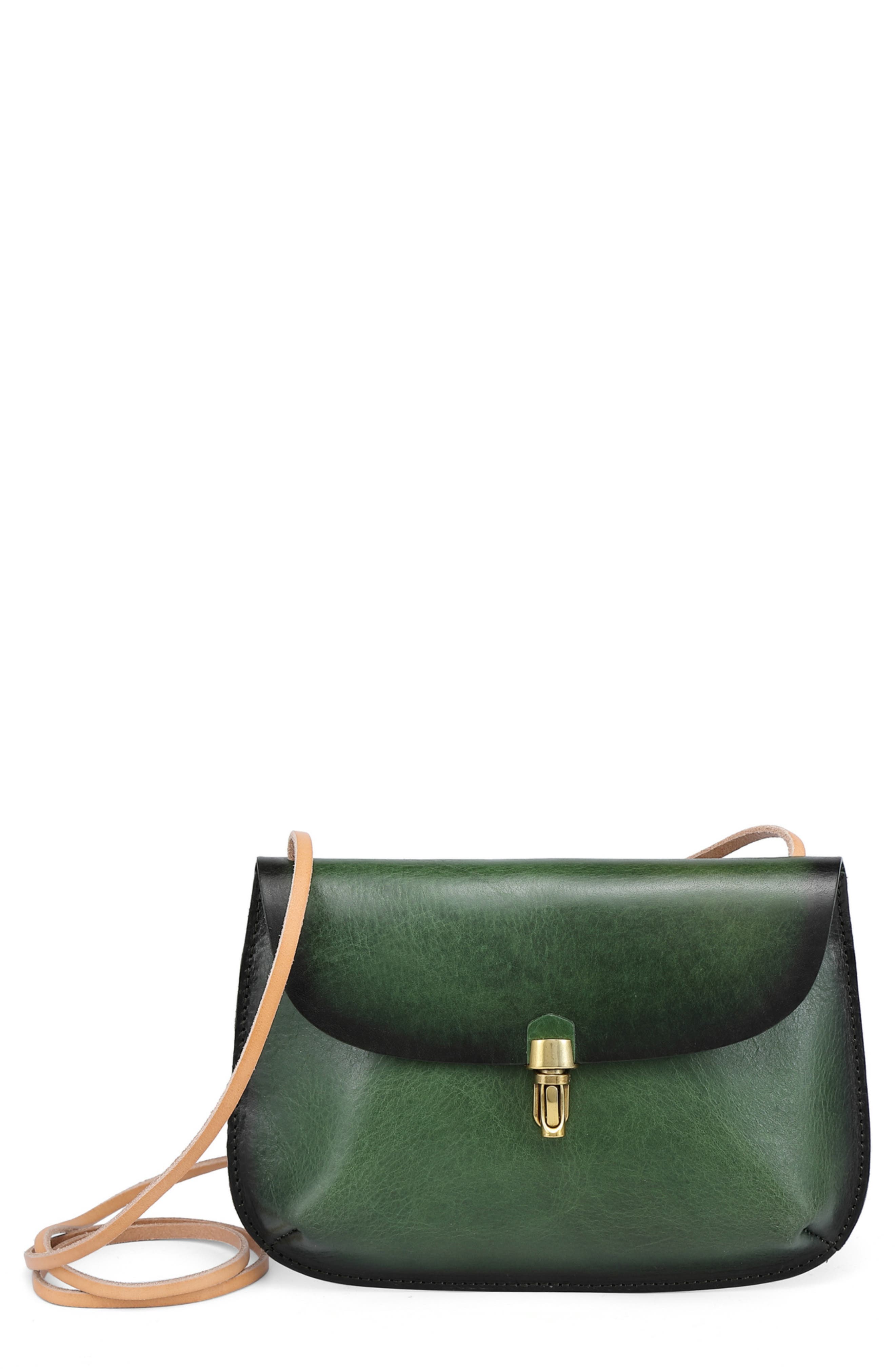 OLD TREND Ada Leather Crossbody Bag, Main, color, Green