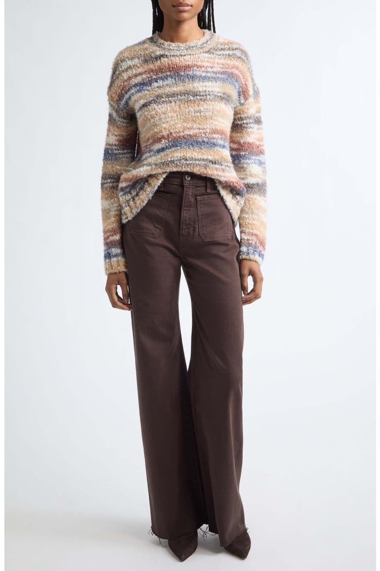 Grant High Waist Wide Leg Jeans, Alternate, color, ESPRESSO