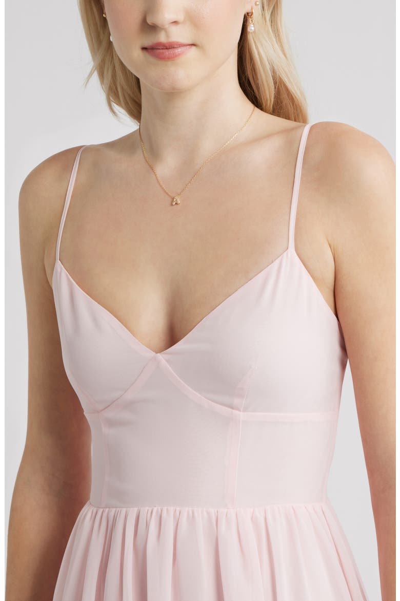 Tiered Chiffon Maxi Cocktail Dress, Alternate, color, PINK BALM