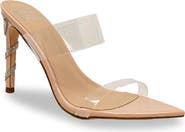 CHASE AND CHLOE Rhinestone Stiletto Mule Sandal