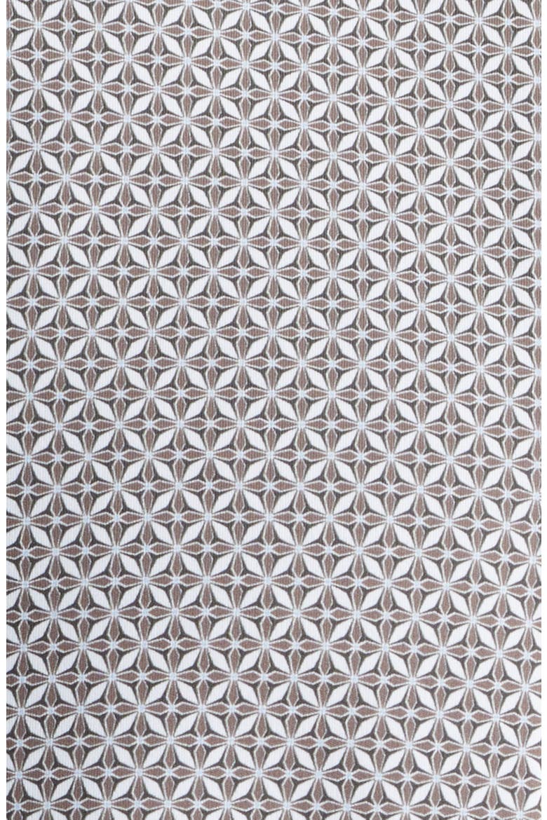 Trim Fit Techno Stretch Diamond Geo Print Performance Button-Up Shirt, Alternate, color, TAUPE
