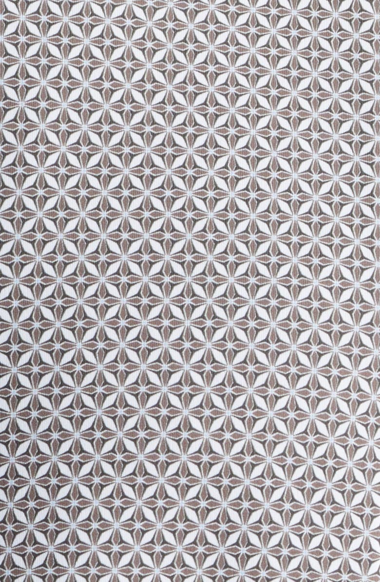 Stone Rose Trim Fit Techno Stretch Diamond Geo Print Performance Button-Up Shirt, Alternate, color,