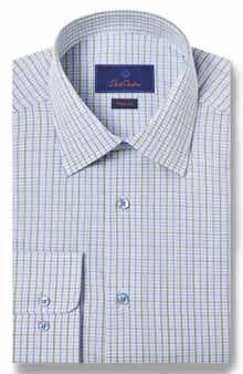 David Donahue Regular Fit Check Dress Shirt