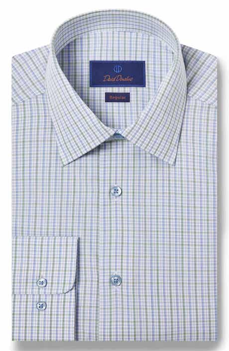 David Donahue Regular Fit Check Dress Shirt