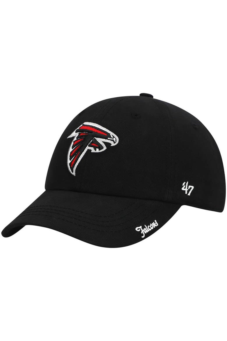 Women's '47 Black Atlanta Falcons Miata Clean Up Primary Adjustable Hat, Main, color, Black