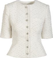 Generation Love Tashi Crystal Embellished Tweed Jacket