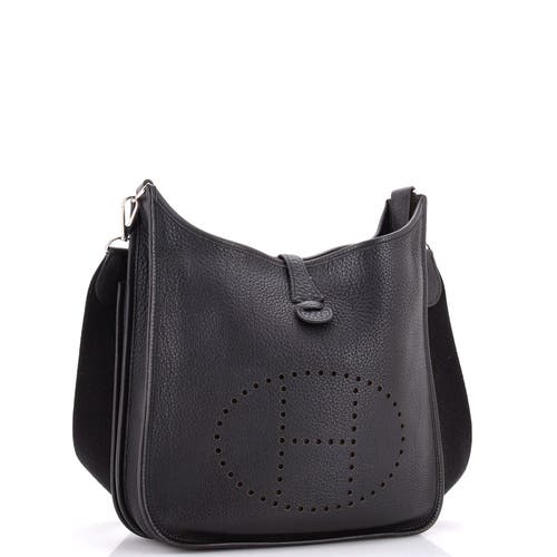 Pre-owned Hermes Hermes Evelyne Bag Gen Ii Clemence Pm In Black