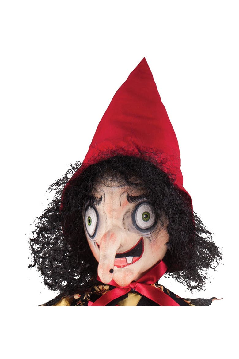 Halloween Sadie Old Hag Hansel & Gretel Large Folk Art Doll Figurine 36", Alternate, color, Yellow