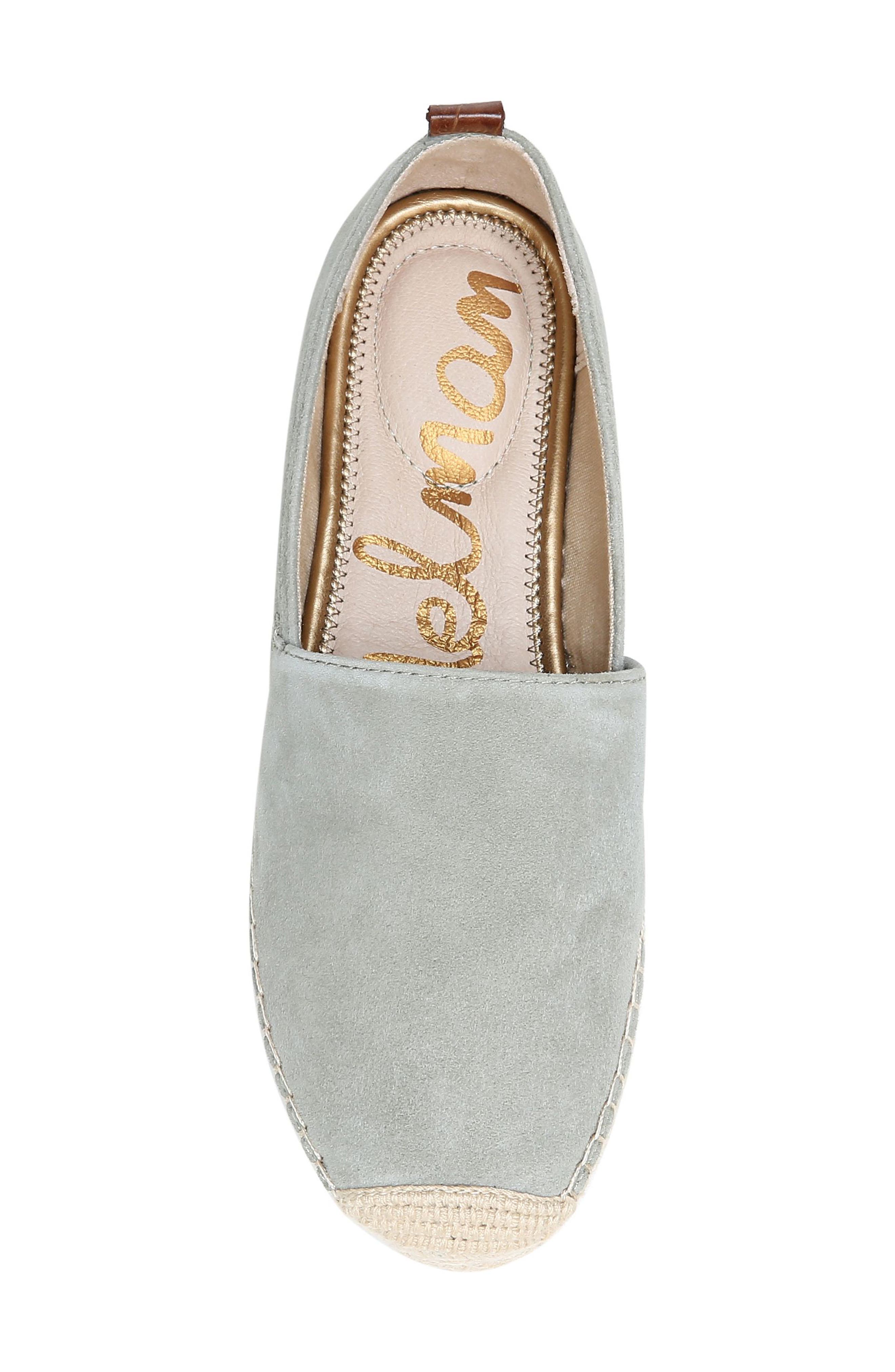 Khloe Espadrille Flat, Alternate, color, MINERAL GREEN SUEDE