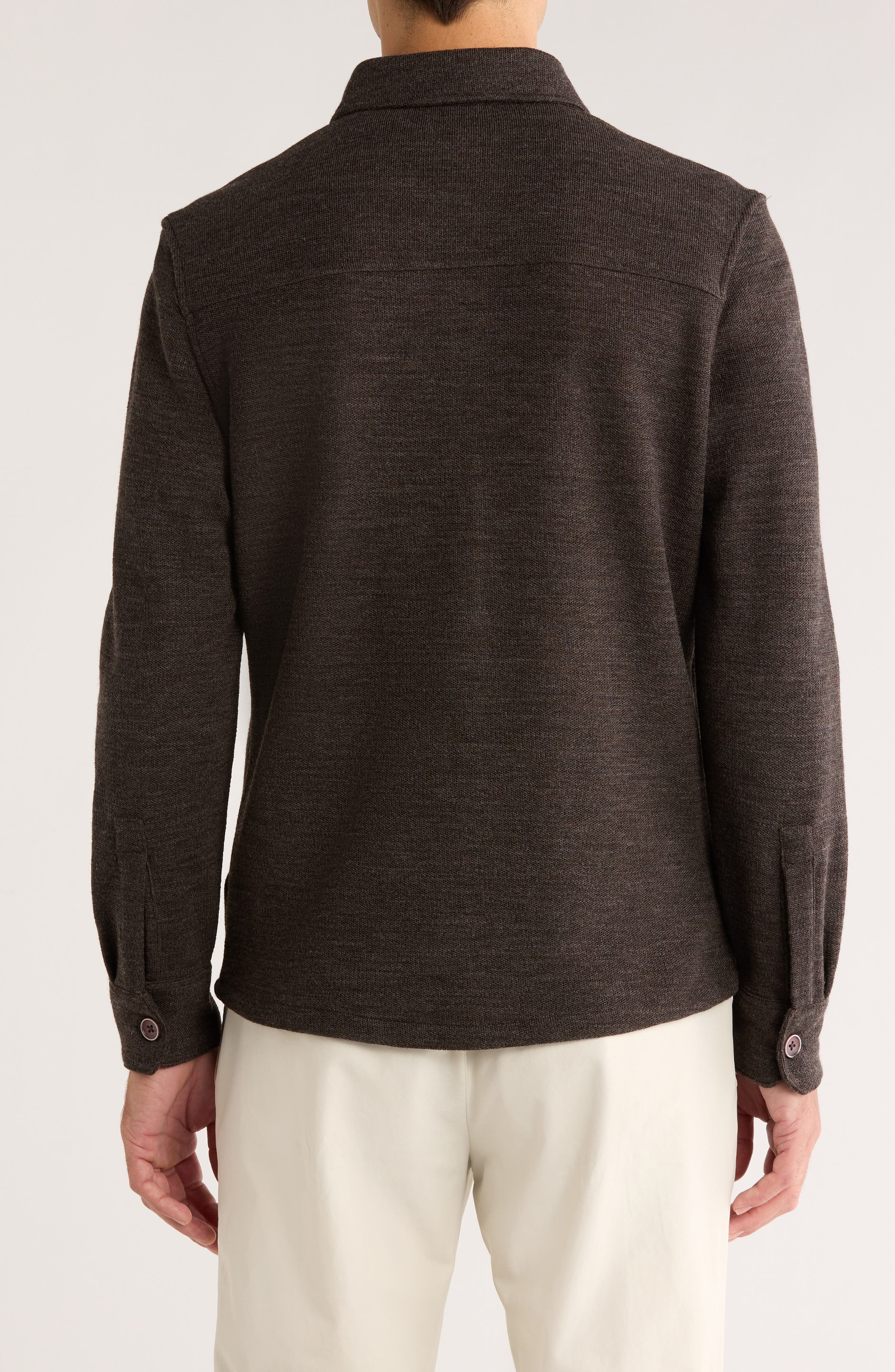 Mezner Wool & Cotton Knit Overshirt - image 2
