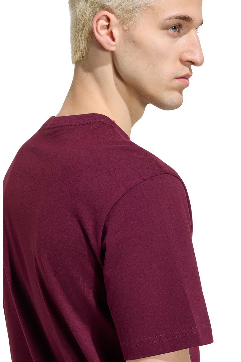 Trefoil Essentials Cotton T-Shirt, Alternate, color, MAROON
