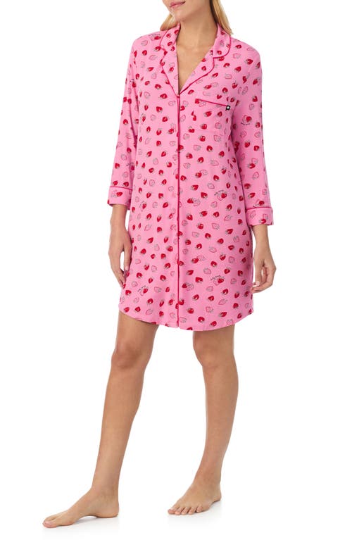 Kate Spade New York Floral Short Sleeve Pajama Set In Pink