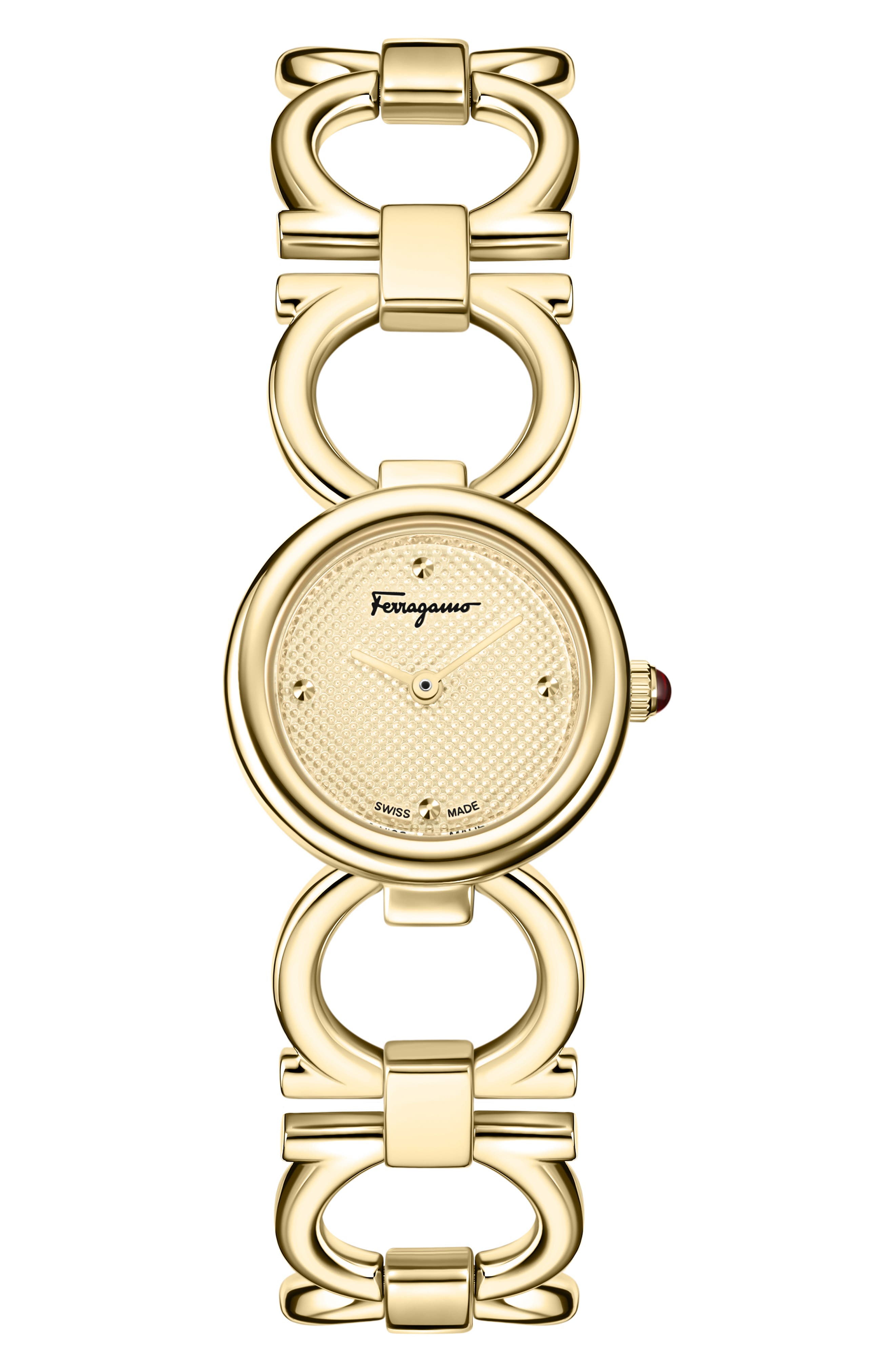 FERRAGAMO Double Gancini Bracelet Watch