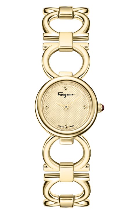 Double Gancini Bracelet Watch