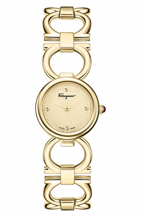 FERRAGAMO Double Gancini Bracelet Watch