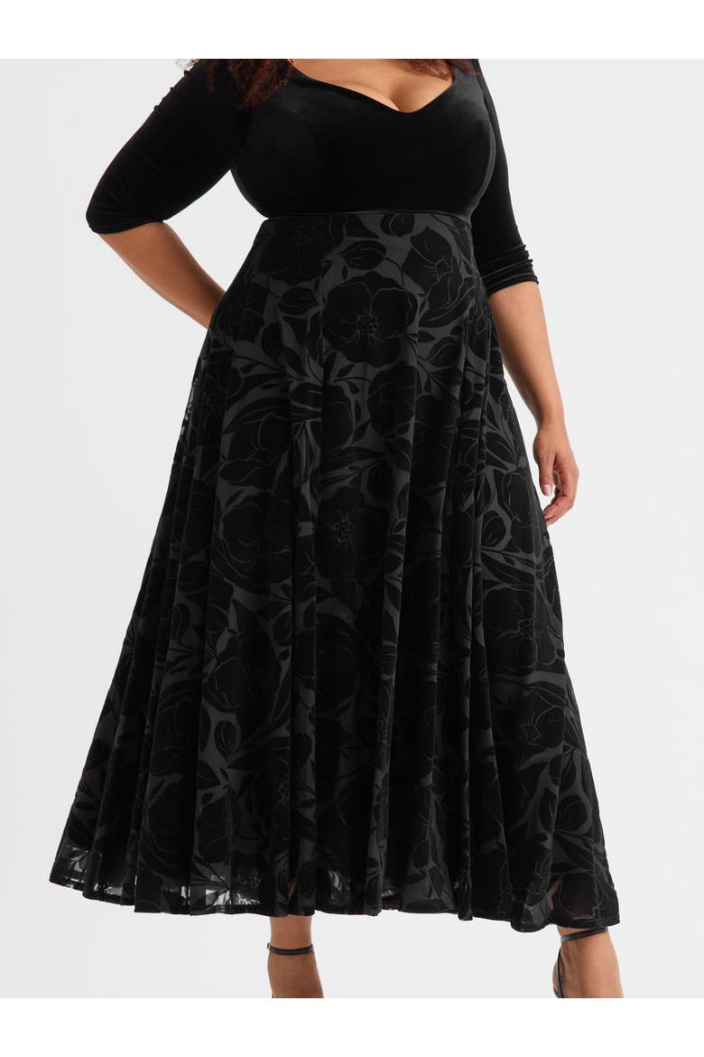 Velvet 2 In 1 With Flock Skirt, Alternate, color, Black Velvet