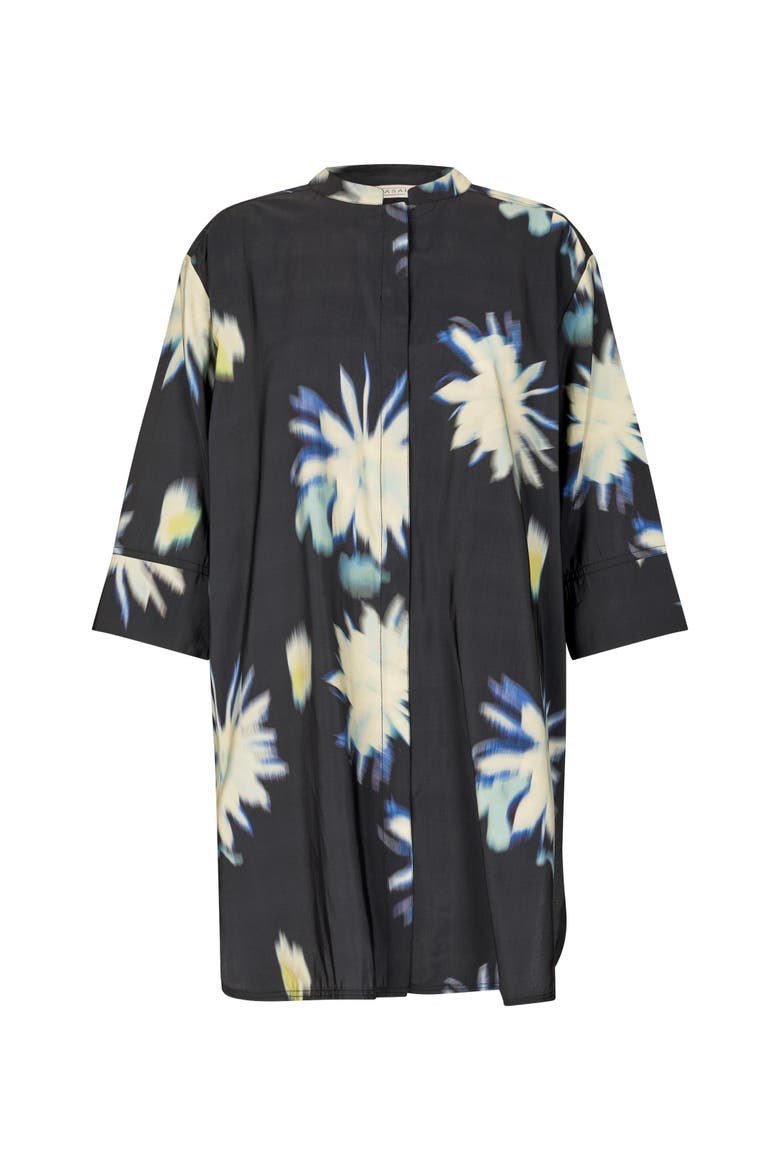 Geam 3/4 Sleeve Floral Shirt, Main, color, Muted Lime