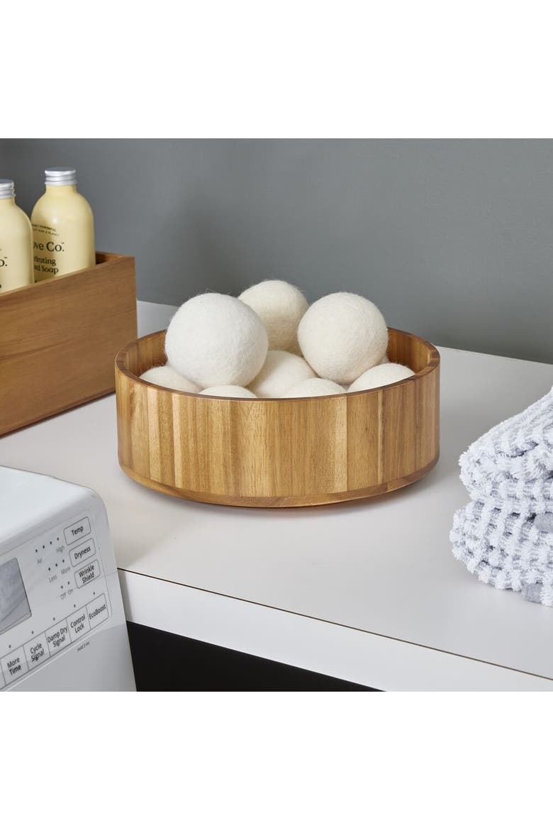 10-Inch Round Acacia Wood Lazy Susan Organizer for Kitchen, Alternate, color, Natural - 1 Pack