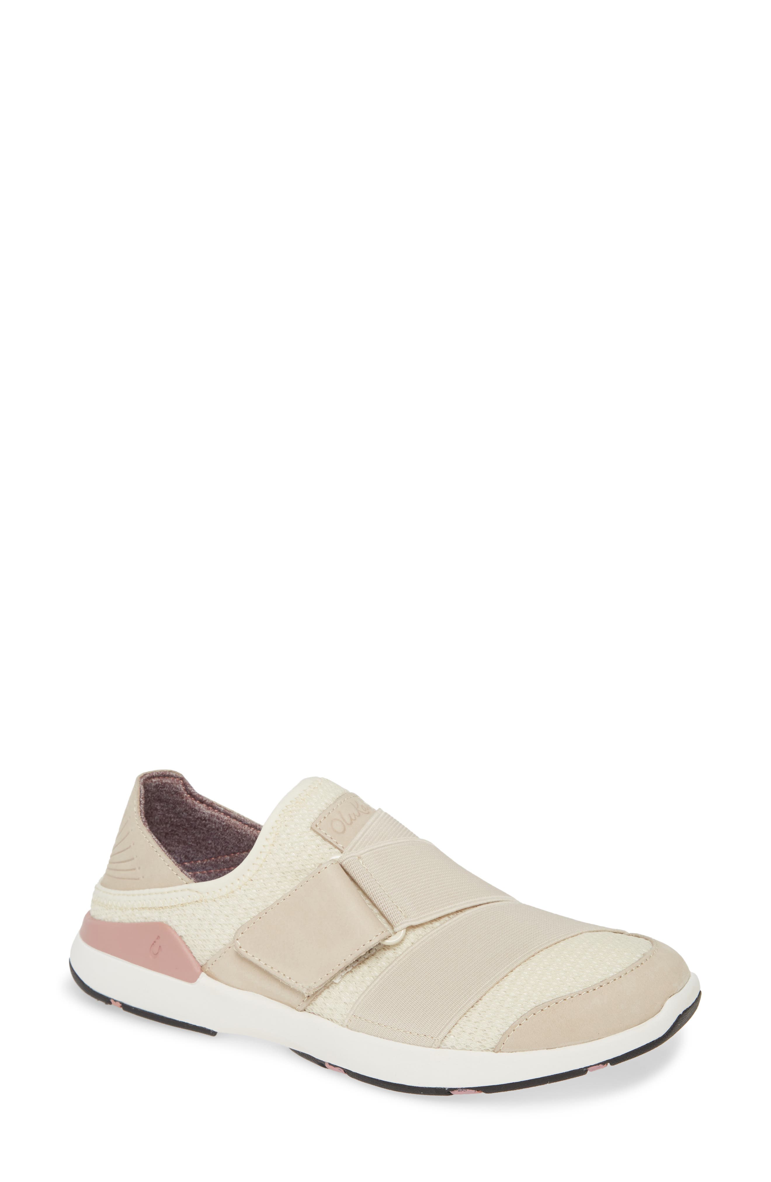 Mikilua Kakoo Slip-On Sneaker, Main, color, BONE FABRIC