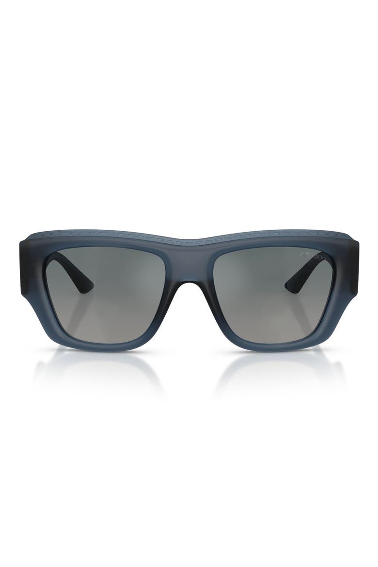 54mm Rectangular Sunglasses, Main, color, TRANSPARENT NAVY / GREY