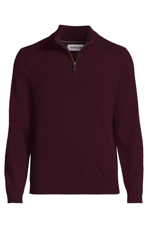 Lands' End Fine Gauge Cashmere Quarter Zip In Purple