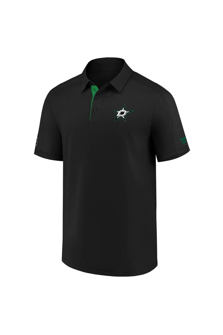 Men's Fanatics Branded Black Dallas Stars Authentic Pro Locker Room Polo, Alternate, color, Black