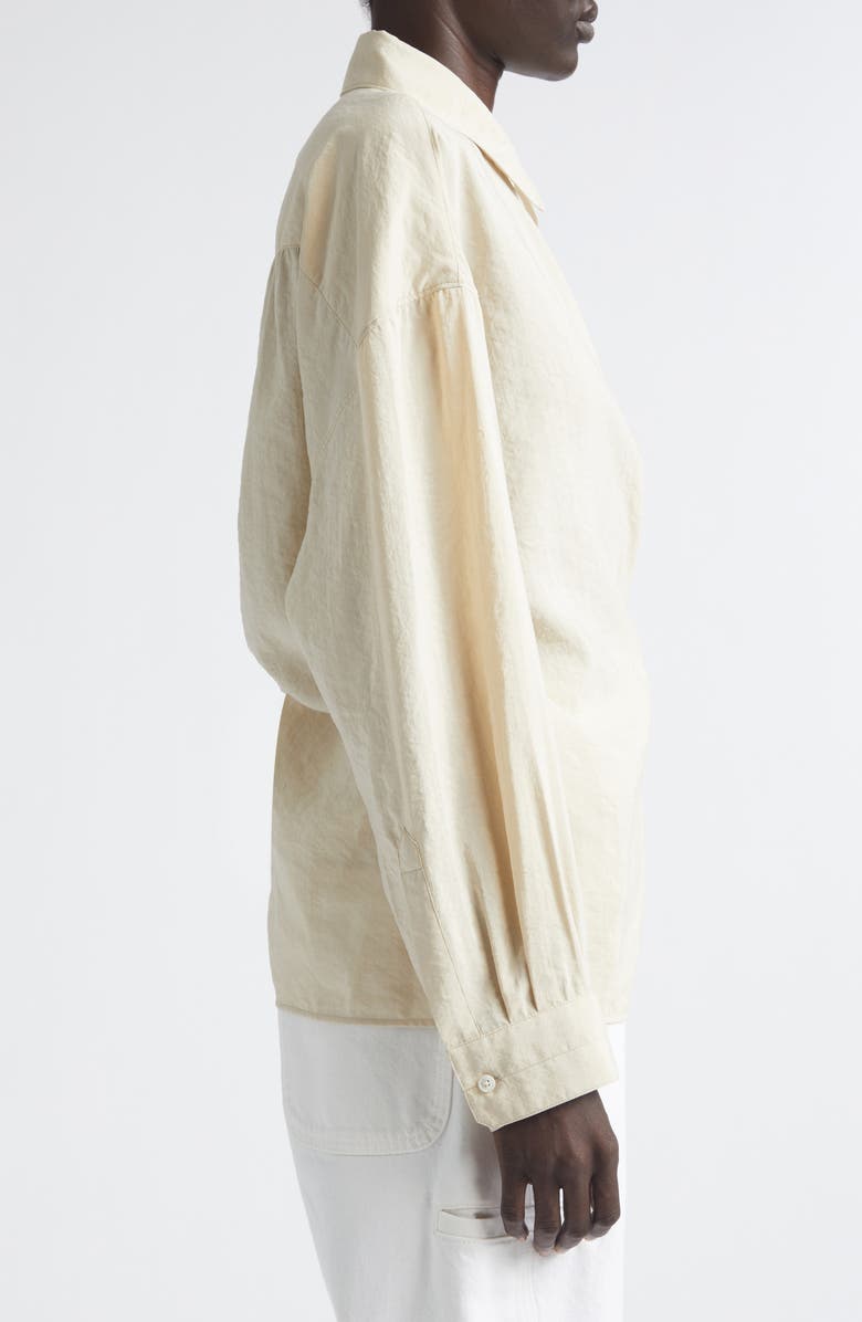 Lemaire Twisted Silk Blend Shirt, Alternate, color, Oat Milk