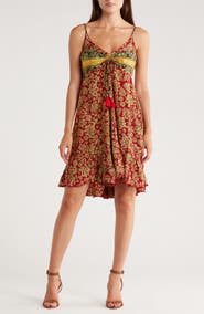 La Fiorentina Print Babydoll Dress