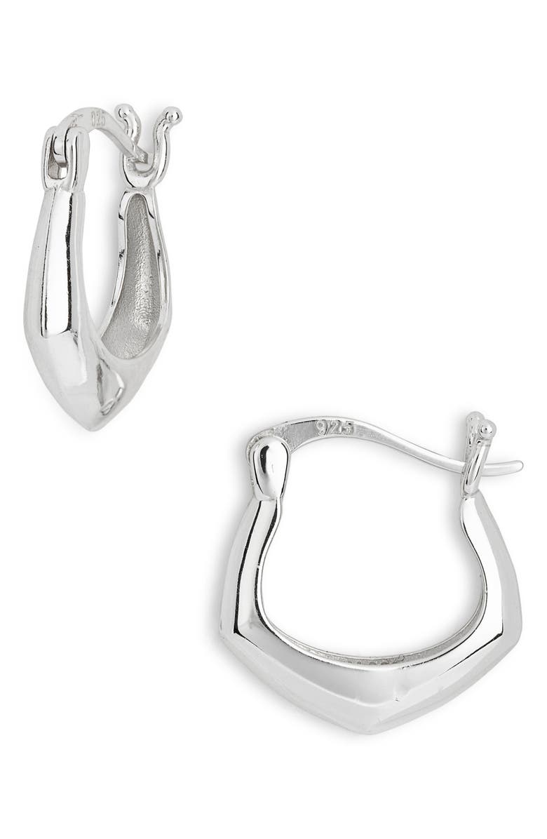 Argento Vivo Sterling Silver Huggie Hoop Earrings, Main, color, Silver