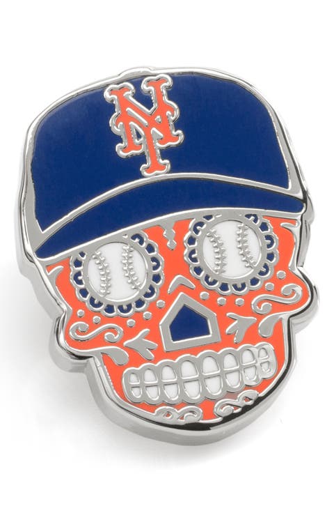MLB New York Mets Sugar Skull Lapel Pin