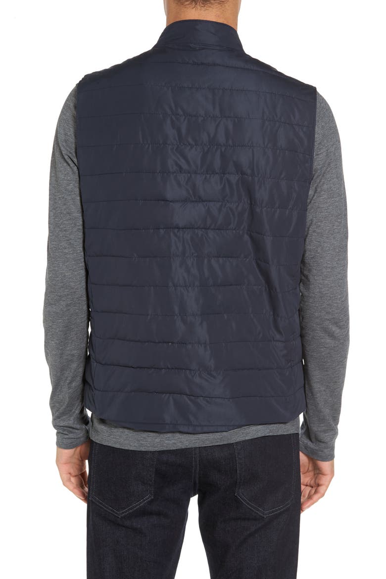 Slim Fit Full Zip Vest, Alternate, color, NAVY