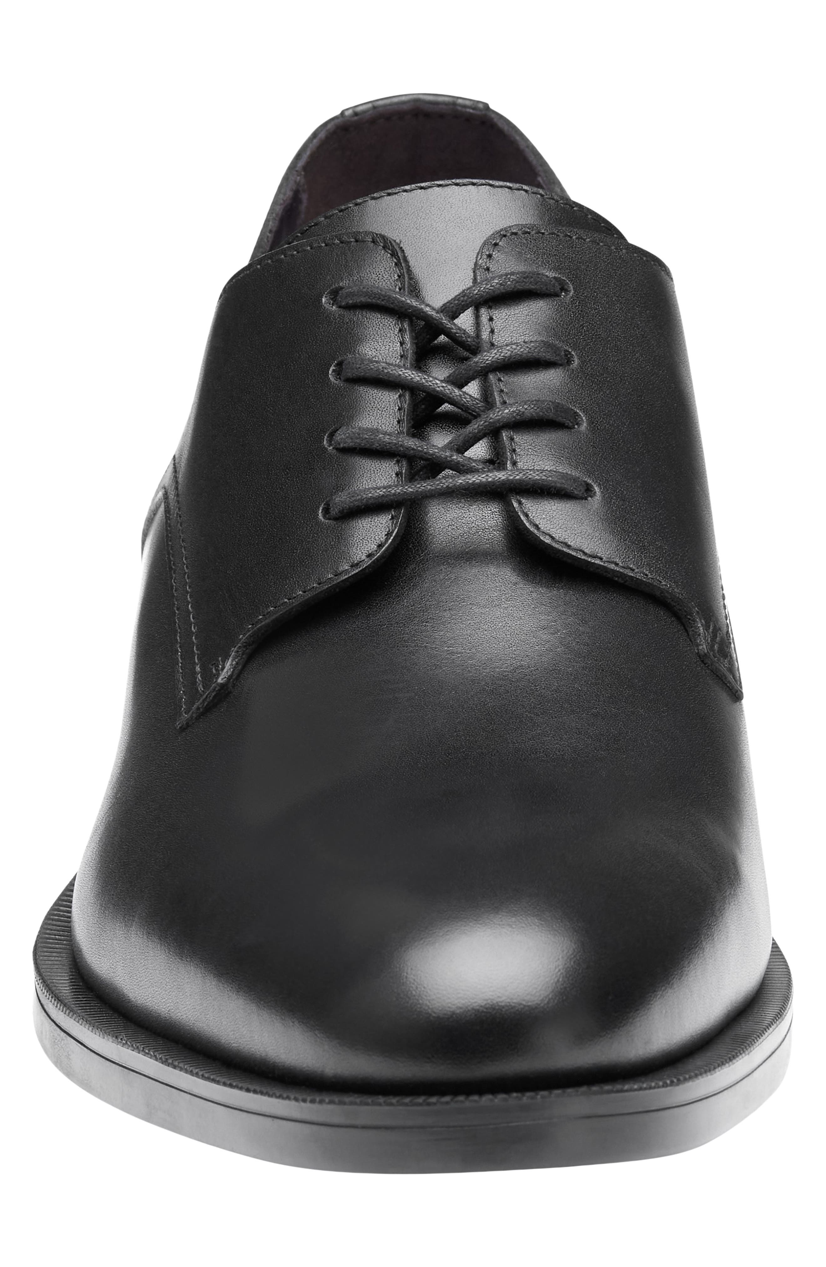 Johnston & Murphy Conlin Plain Toe Oxford, Alternate, color, Black Full Grain