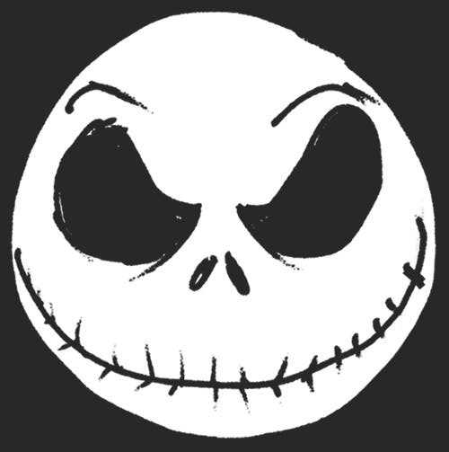 The Nightmare Before Christmas Halloween Jack Skellington Big Face Graphic T-shirt In Black