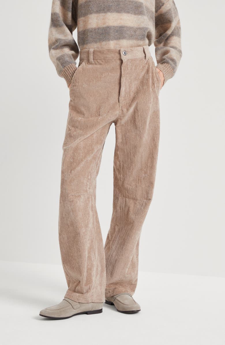 Brunello Cucinelli Soft Curved trousers, Alternate, color, 