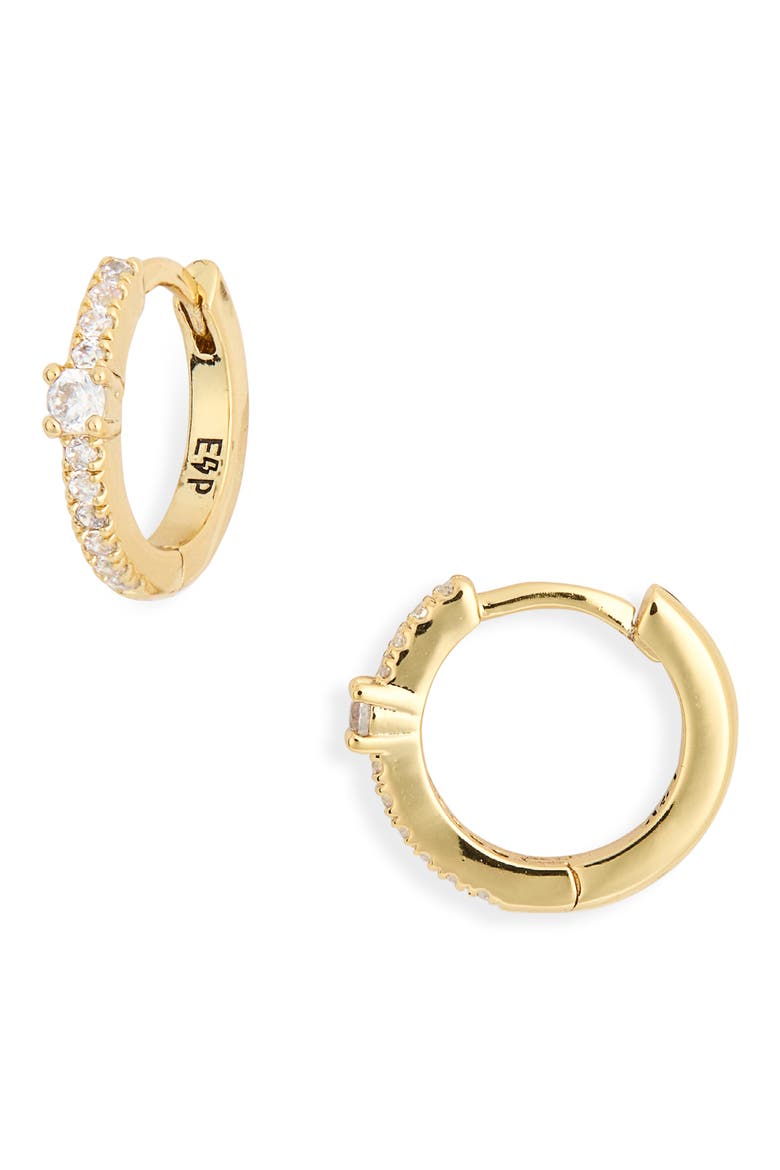 Cameo Hoop Earrings, Main, color, GOLD