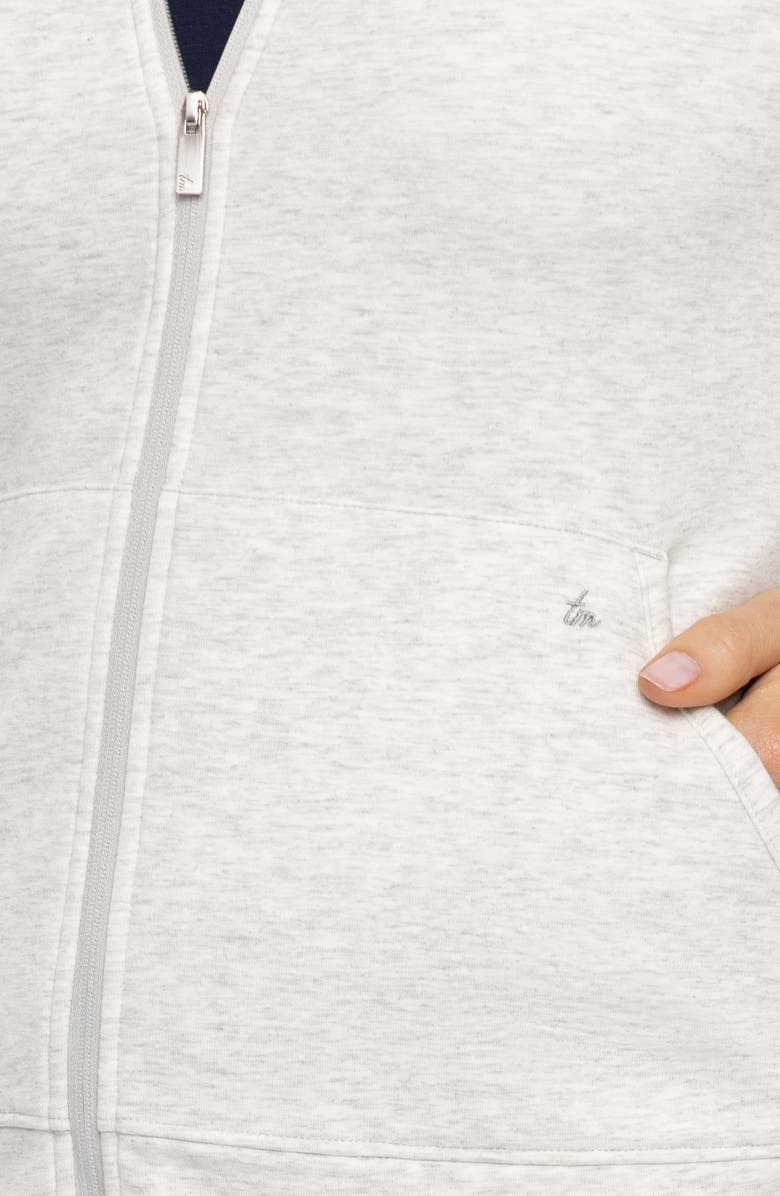 TravisMathew Cloud Zip Hoodie, Alternate, color, Heather Light Grey