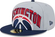 New Era Men's New Era Gray/Navy Washington Wizards Tip-Off Two-Tone 59FIFTY Fitted Hat