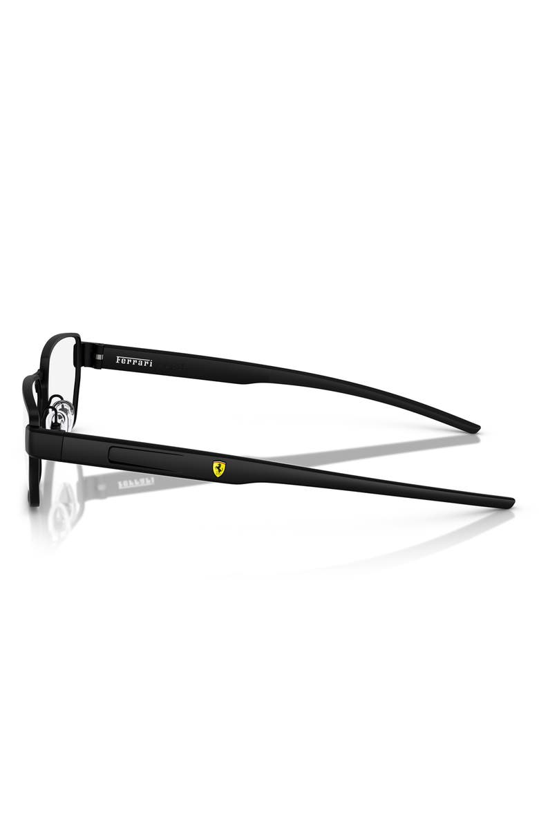 Scuderia Ferrari x Scuderia Ferrari 55mm Irregular Optical Glasses, Alternate, color, Matte Black