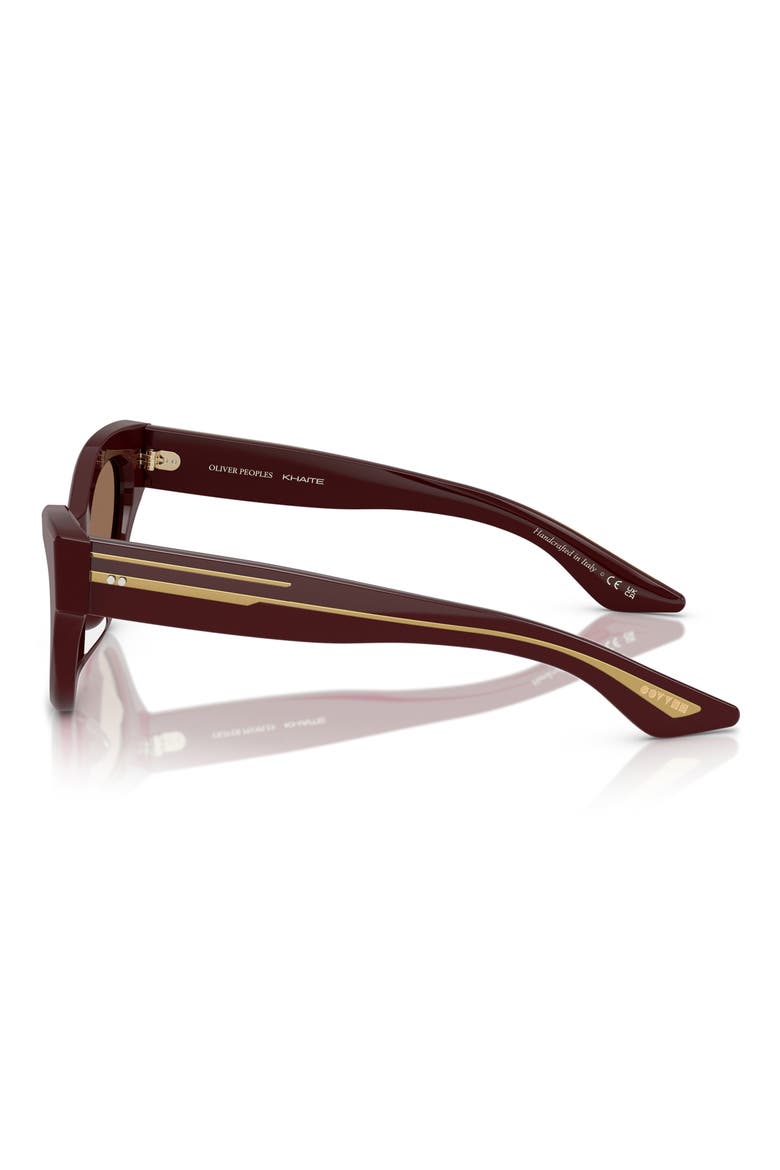 x KHAITE 54mm Cat Eye Sunglasses, Alternate, color, BURGUNDY