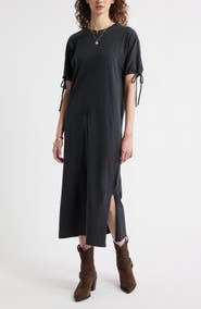 Treasure & Bond Drawstring Sleeve Knit Dress