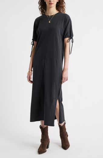 Treasure & Bond Drawstring Sleeve Knit Dress