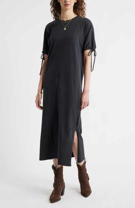 Treasure & Bond Drawstring Sleeve Knit Dress