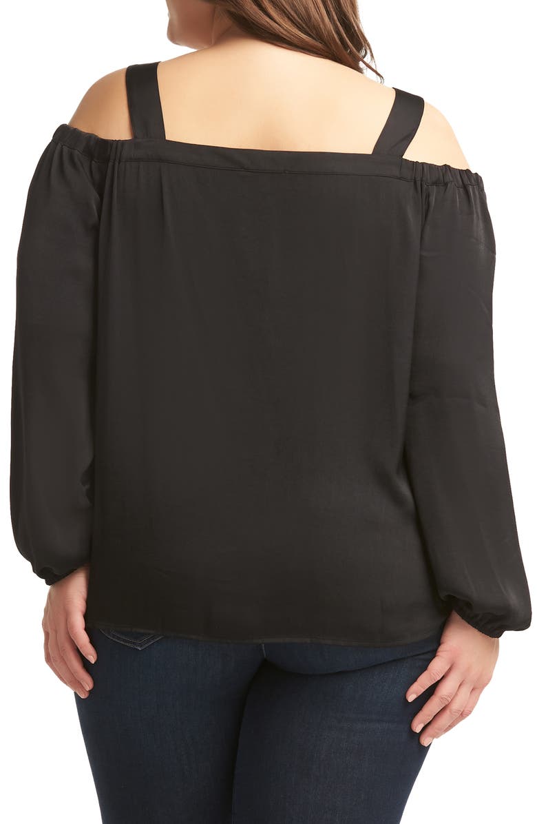 Tart Lemon Tart Cayley Cold Shoulder Top, Alternate, color, Black