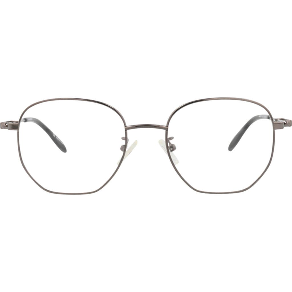 Alexander Mcqueen Mcqueen 52mm Square Optical Glasses In Metallic