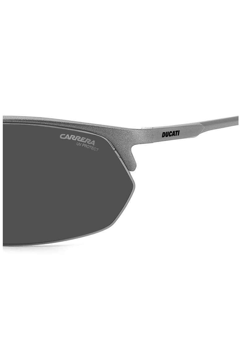 65mm Oversize Rectangular Sunglasses, Alternate, color, MATTE DARK RUTHENIUM/ GREY