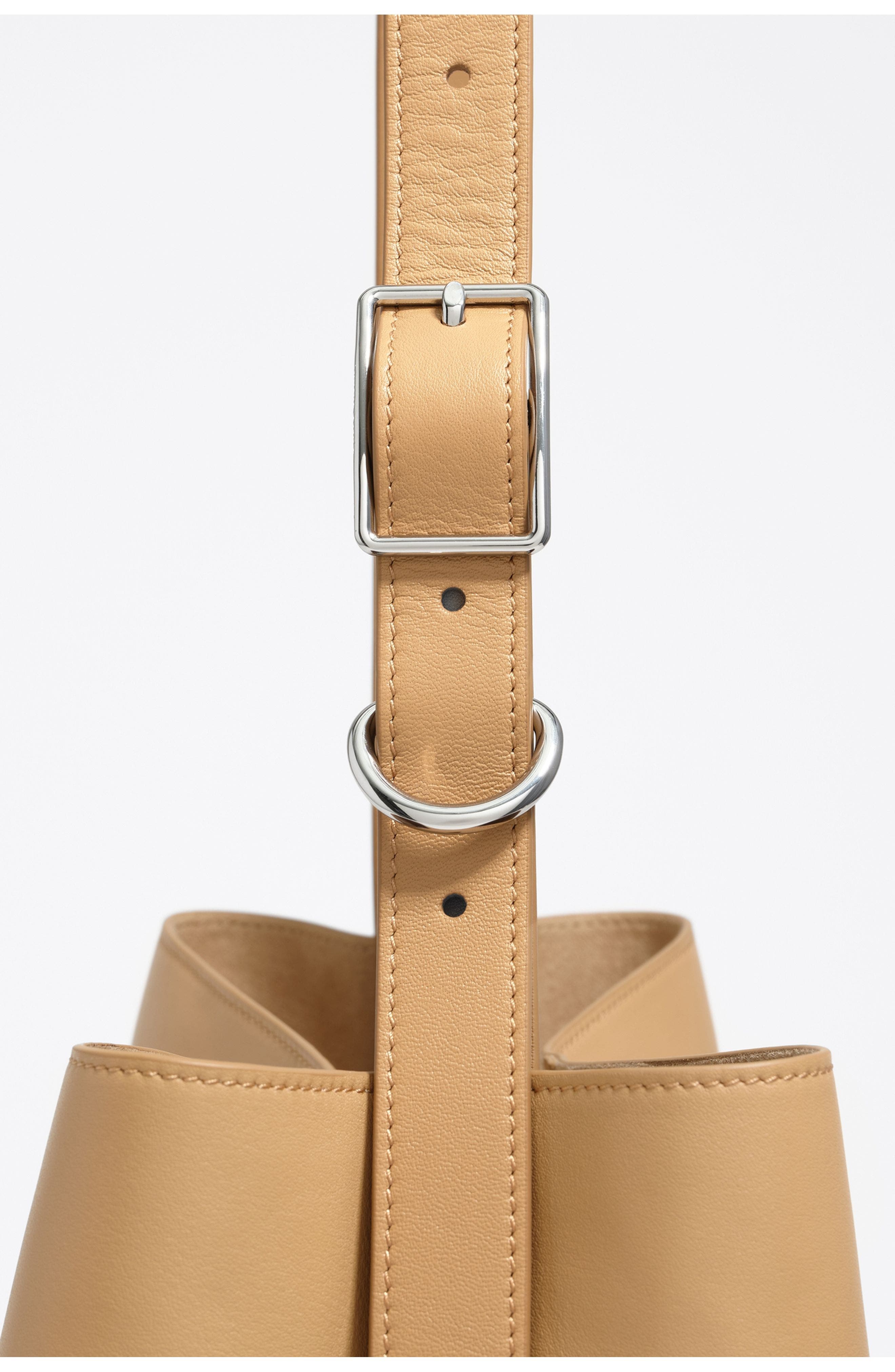 Bimba y Lola Large Leather Carlino Bag, Alternate, color, Desert