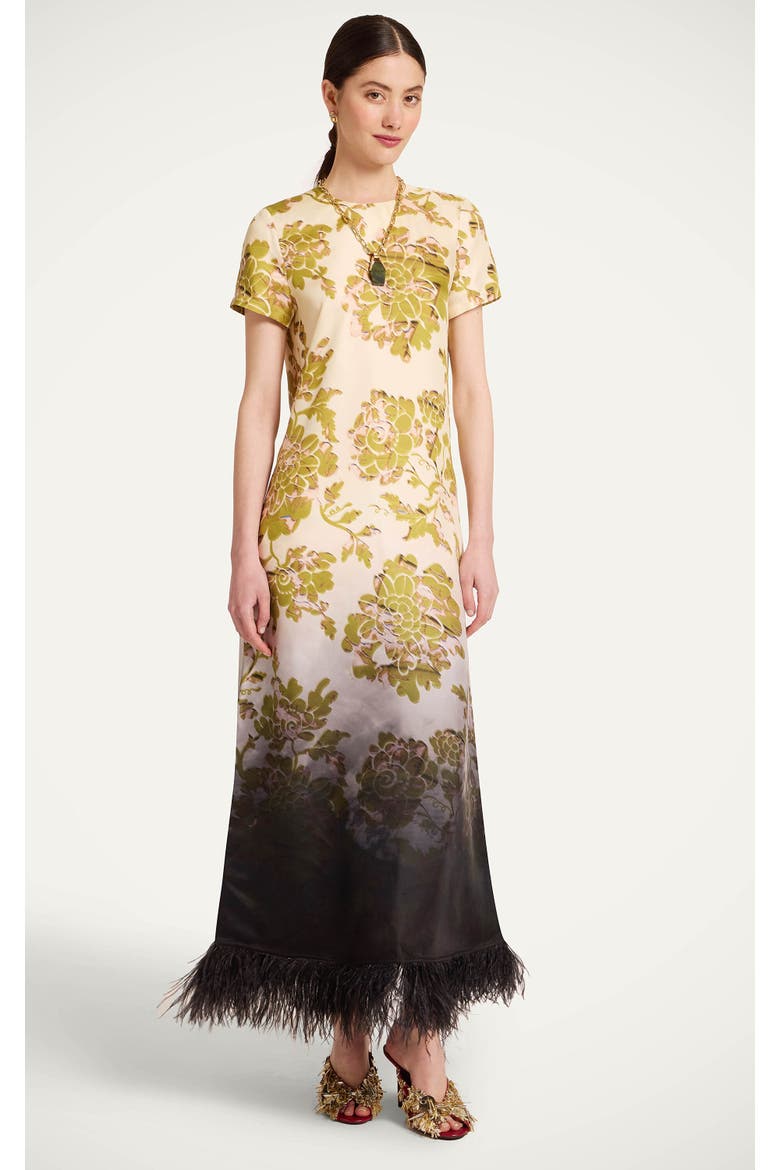 Swing Dress, Main, color, Oasis Ombrée Placée Green
