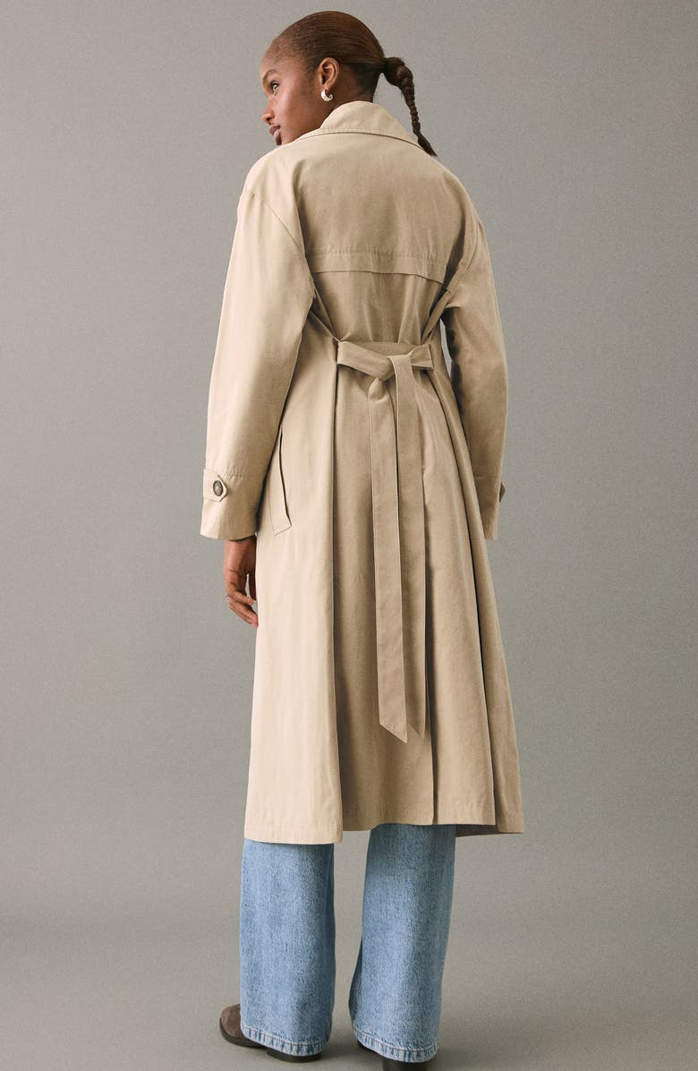 MANGO TEEN Classic Belted Trench Coat, Alternate, color, Beige