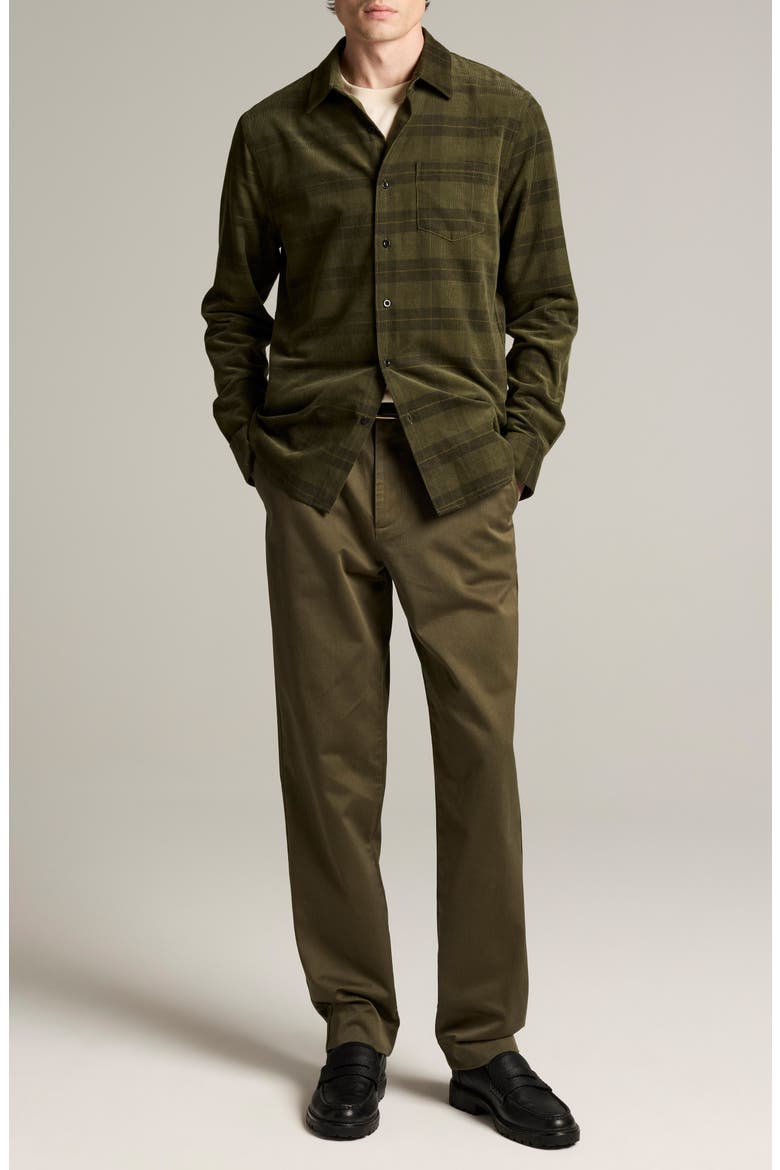 Hamilton Plaid Corduroy Shirt, Alternate, color, NIGHT LEAF COMBO